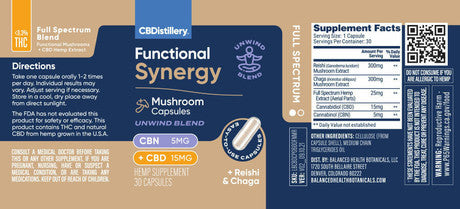 CBDistillery Functional Synergy Mushroom Capsules