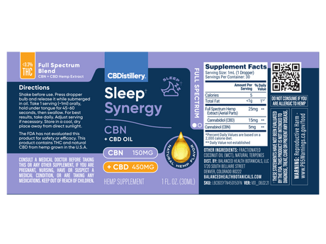 CBDistillery Sleep Synergy CBN Tincture