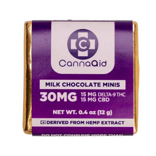 CannaAid D9 Chocolate Mini Square 30mg